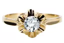 14 Karat Gelbgold Zirkon Ring Vintage Stil vrc004y